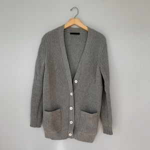 Jenni Kayne Grey Knit Cardigan / One Size